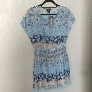 Brand new blue pattern dress